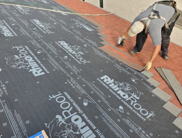 completed asphalt shingle roof replacement on residential property