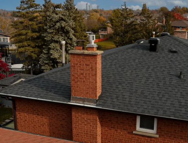 High-quality metal roofing system on residential property