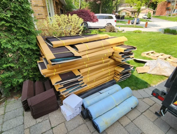 High-quality metal roofing system on residential property