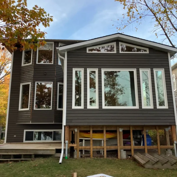 clean siding finish on residential building