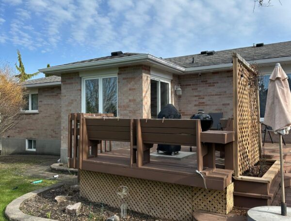 Professional eaves and soffit system with new fascia and gutter setup