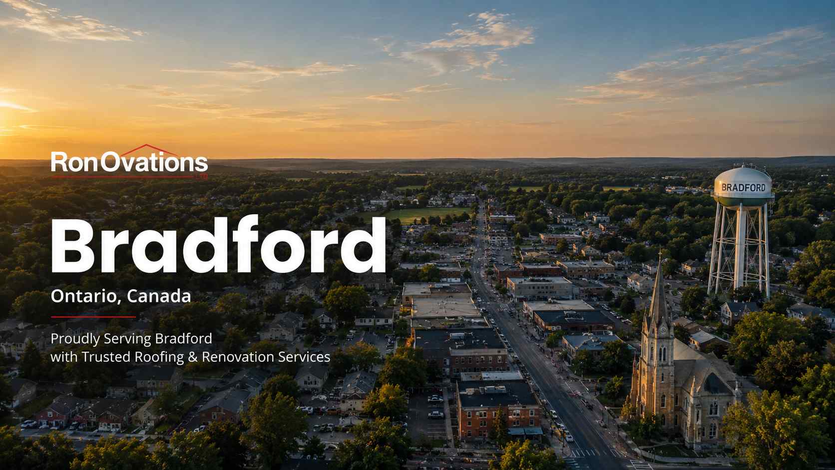Bradford Ontario residential community served by RonOvations roofing services