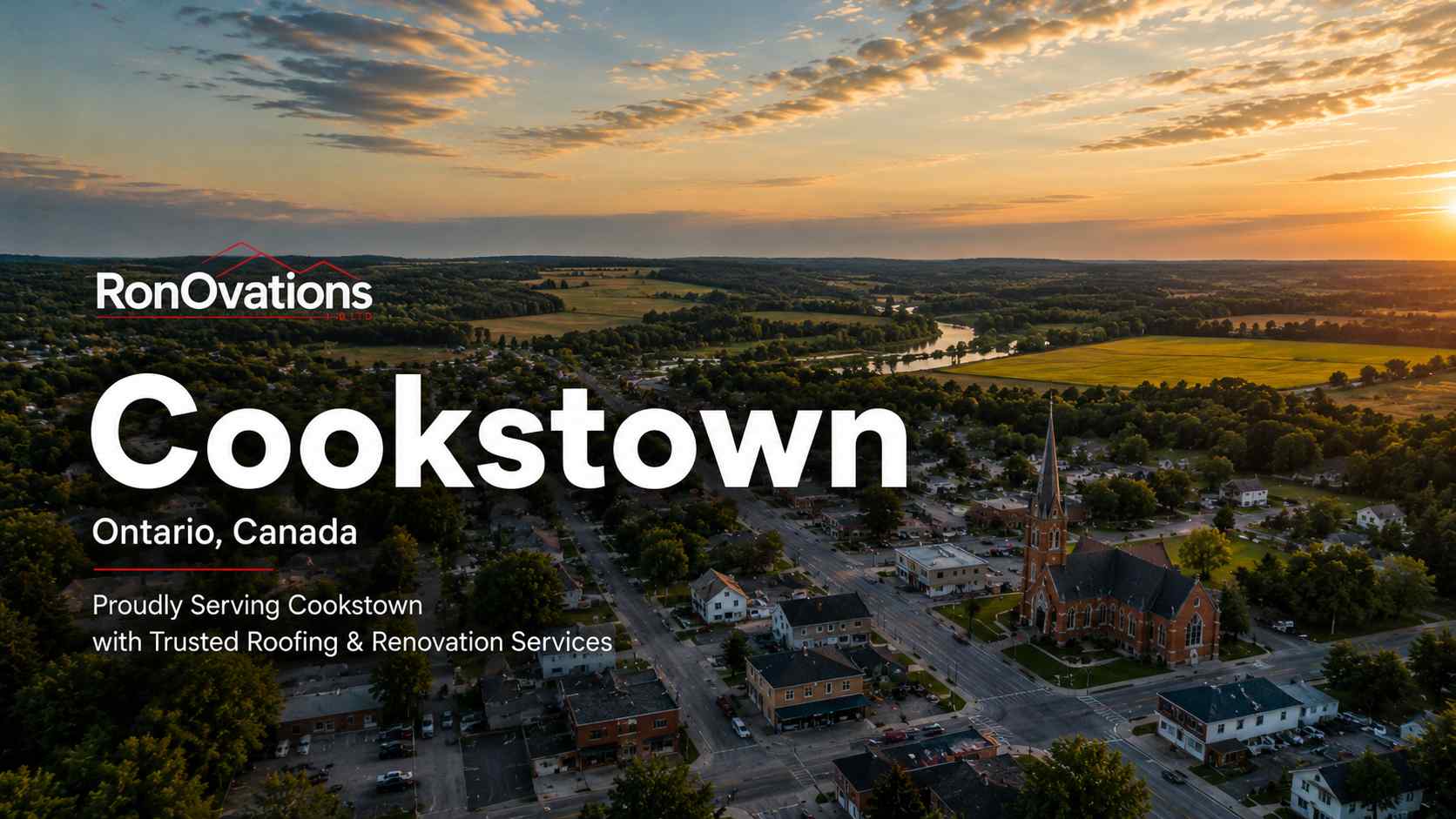 Cookstown Ontario residential community served by RonOvations roofing services