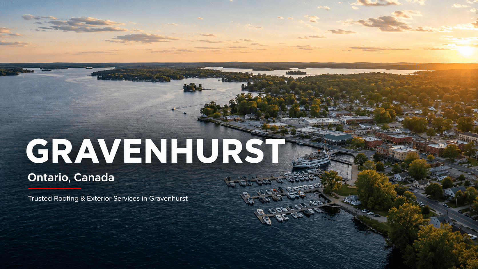 Gravenhurst Ontario community served by RonOvations roofing services