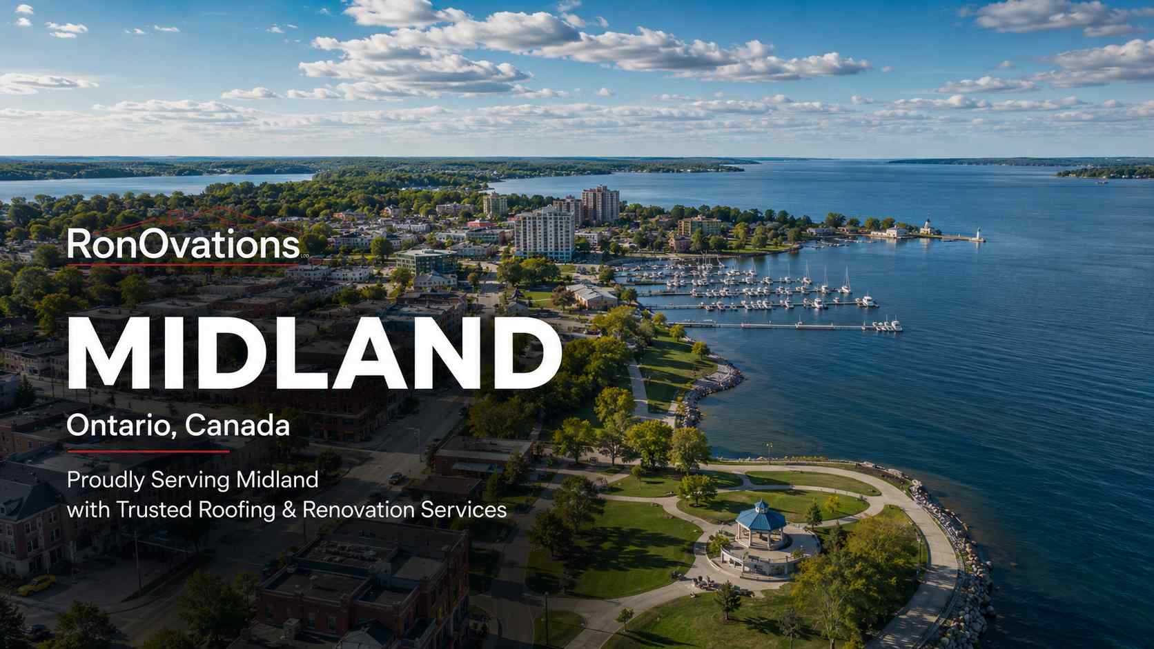Midland Ontario residential community served by RonOvations roofing services