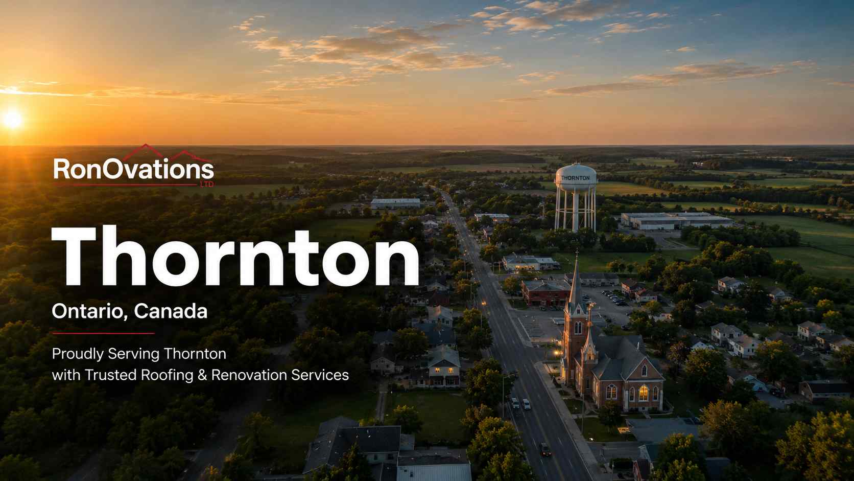 Thornton Ontario residential community served by RonOvations roofing services