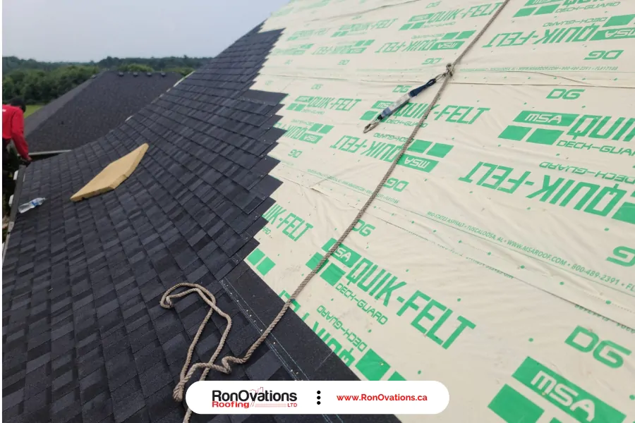 roof replacement process shingles installation
