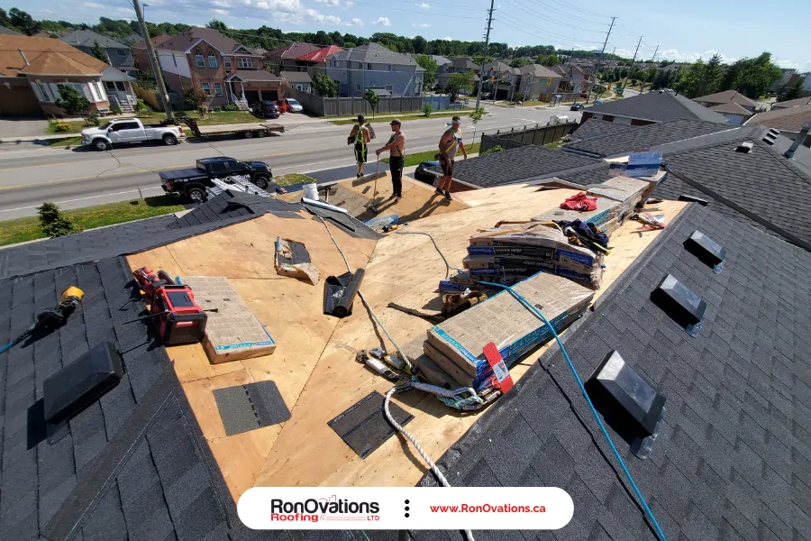 roof replacement process shingles installation